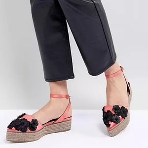 ASOS coral espadrilles